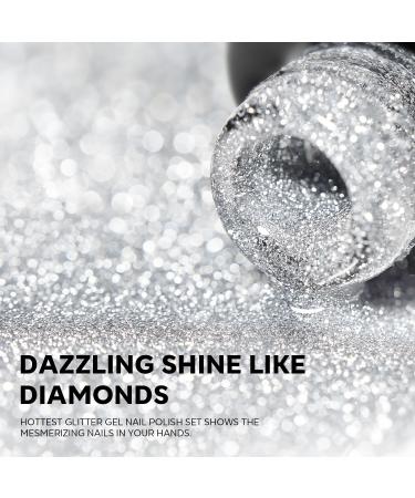 modelones Reflective Glitter Gel Nail Polish Set of 6 Colors Including Pink Red Silver Holographic Gel Polish Kit UV LED Soak Off Nail Polish Home DIY Manicure Nail Salon Varnish LAST DANCE 1.17 ml (Pack of 6) - Buy Online on GoSupps.com