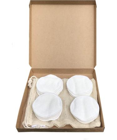16 Bamboo Reusable Makeup Remover Pads | Washable Facial Cleansing Wipes with Laundry Bag - Buy Online on GoSupps.com