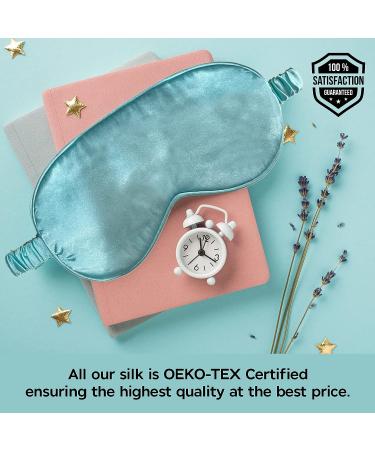 Le Luxe Silk Sleep Mask - 100% Real Natural Pure Silk Eye Cover - Anti Aging Skin Care - Ultra Soft & Light - Pink - Buy Online on GoSupps.com