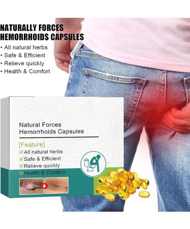 Natural Herbal Strength Hemorrhoid Capsules Hemorrhoid Treatment for Women Men Helps Relieve Itching Burning Haemorrhoid Treatment & Piles Treatment Suppositories (1Box) - Buy Online on GoSupps.com