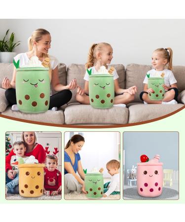 BoBa Plushie Bubble Tea Fruit Ice Cream Stuffed Animal Pillow - 24cm Green - Buy Online on GoSupps.com