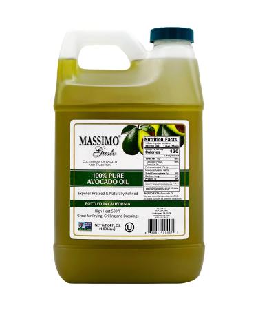 Massimo Gusto Food Service - Avocado Oil - 1/2 Gallon (64 FL OZ) 64 Fl Oz (Pack of 1)