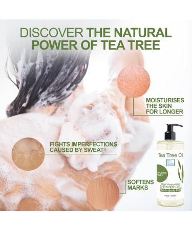 Made in France bleu & marine Bretania Shower gel bath soap and shampoo with tea tree oil 3in1 care for body face and hair 2 x 200 ml suitable for daily use Tea tree 200 ml 2er Pack - Buy Online on GoSupps.com