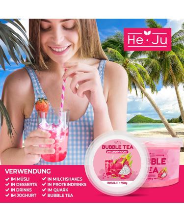 Bubble Tea Perles de Dragonfruit 490 GRAMMES Bob Perles de Dragonfruit Boba perles de fruits vegan sans gluten et plus de contenu - Buy Online on GoSupps.com