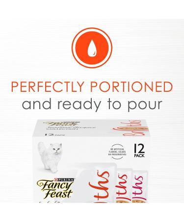 Fancy Feast Broths Cat Food Complement Seafood Bisque Collection Variety Pack 3 Flavours - 40 g Pouch (12 Pack) Seafood Bisque Variety 12 - Buy Online on GoSupps.com