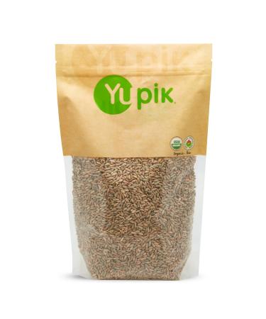 Yupik Organic Rye Kernels 1 kg Non-GMO Vegan Kosher Raw Whole Grains Salt-Free Oil-Free Source of Fiber Ideal for Cooking & Sprouting 1 kg (Pack of 1)