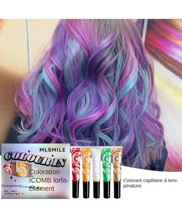 Washable Hair Dye - Temporary Hair Color for Dark Hair 5 Pack | Temporary Hair Dye Hair Coloring Chalk Washable Color Instant Hair Cream for Concert - Buy Online on GoSupps.com
