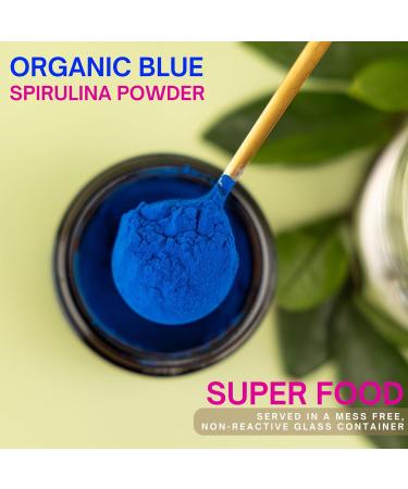 Eleven TLC Organic Blue Spirulina Powder Flavorless Superfood Vitamins + Minerals Espirulina Azul en Polvo Plant Protein Non-GMO Non Messy Glass Jar 1.24 Ounce 35 Servings 4 Ounce (Pack of 1) - Buy Online on GoSupps.com