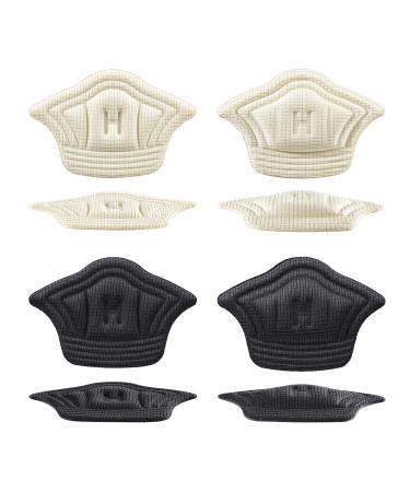 4 pairs of heel cushions strong self -adhesive heel protection heel holder adjustable size heel cushion for too big shoes men women sports shoes leather shoes