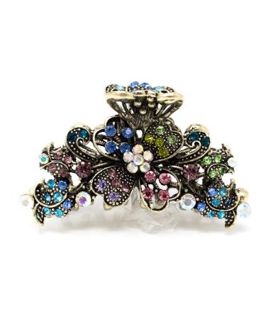 Crystal Rhinestone Flowers Hair Clips by BeautyXYZ - Multi Color Women's Hair Accessories - Buy Online on GoSupps.com