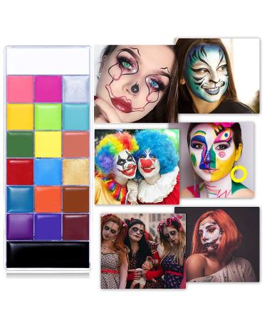 20 Colors Face Body Painting Set - Safe Oil Makeup for Halloween Carnival Parties & Theater - Buy Online on GoSupps.com