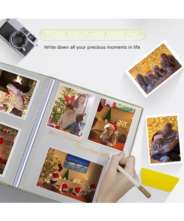 Popotop Large Self-Adhesive Photo Album - 40 Pages, DIY Scrapbook for Mom, Family, Baby & Wedding - Includes Metal Pen & Plastic Board - 11.5 x 10.6 - Grass Green - Buy Online on GoSupps.com