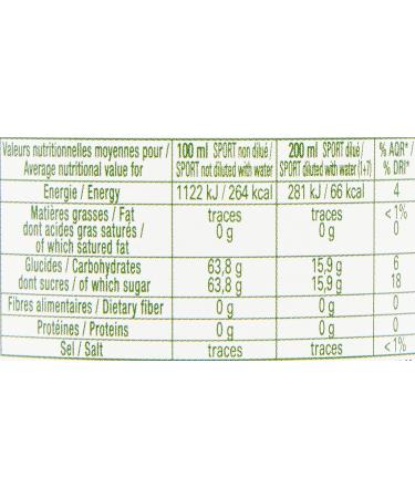 Sport Lemon Syrup Natural Flavours No Colouring - 1L Bottle - Buy Online on GoSupps.com