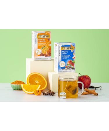 Twinings Soothing Turmeric Orange and Star Anise Flavoured Herbal Tea | Caffeine-Free | 18 Count (Pack of 6) | Enjoy Hot or Iced - Buy Online on GoSupps.com