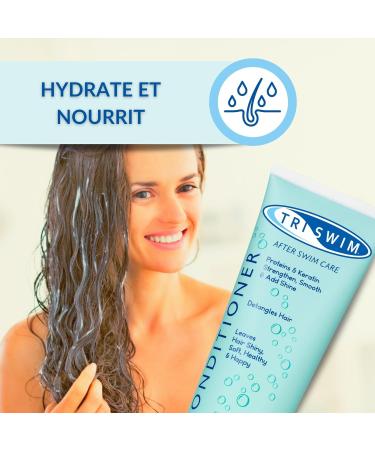 TRISWIM Anti-Chlorine Hair Care Set After Swimming Shampoo and Conditioner Anti-Chlorine Hair Treatment for Swimmers Removes Green Tint (250 + 250 ml) - Buy Online on GoSupps.com