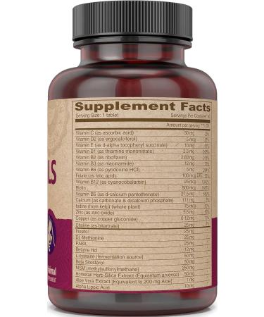 DEVA Vegan Hair, Nails & Skin Supplement - 90 Tablets | 500 mcg Biotin - Buy Online on GoSupps.com