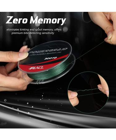 RUNCL PowerBraid 4/8/9 Strands Braided Fishing Line 300/500/1000Yds - Seamless Weaving & Enhanced Coating Tech - Zero Stretch, High Sensitivity - Smaller Diameter - Moss Green 15LB (6.8kg) - Buy Online on GoSupps.com