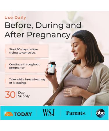 Molecular Fertility Peak Prenatal - Doctor Formulated Prenatal Vitamins for Women - Choline Methylated Folate Vitamin D Iron Probiotics - Comprehensive Pregnancy Supplement - 30 Day Supply - Buy Online on GoSupps.com