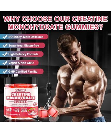 2 Pack Creatine Monohydrate Gummies for Men & Women 120 CT - 5000mg of Creatine Monohydrate per Serving - Sugar Free Chewable Creatine for Muscle Strength Muscle Builder Energy Boost - Buy Online on GoSupps.com