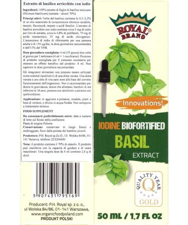 Basil extract enriched with iodine / 50 ml / 4.8 g - Buy Online on GoSupps.com