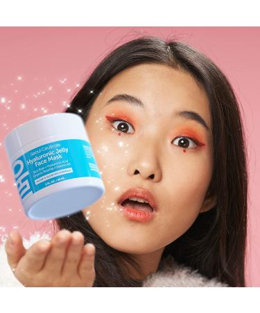 Korean Hyaluronic Acid Jelly Mask | Rice Bran + Rosehip + Vitamin B5 | Anti-Aging K Beauty Spa Mask for Glowing Skin - Buy Online on GoSupps.com