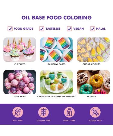Nomeca Oil Based Food Coloring for Chocolate & Candy Melts - 10 Colors for Baking & Decorating - .35 Fl. Oz Bottles - Buy Online on GoSupps.com