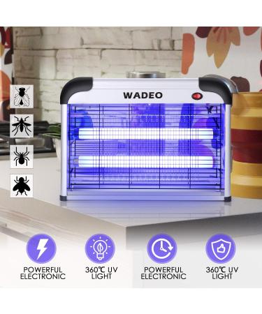 Electronic Insect Killer WADEO Insect Killer Indoor Smokeless Mosquito Killer 20W Attracts and Kills Mosquitoes Flies Moths and Other Bug Class for Indoor Residential & Commercial - Buy Online on GoSupps.com