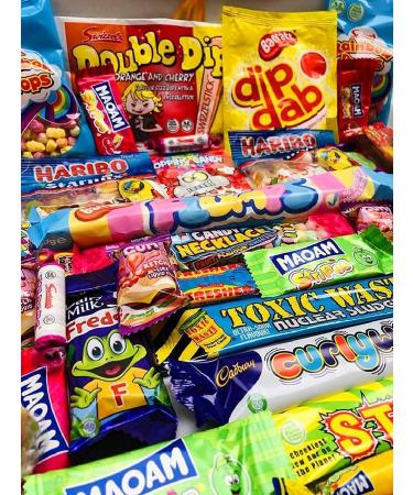 Get Well Soon Gift Present gift pick n mix The ultimate retro sweet selection Box sweet Hamper -Present gift OVER 60 SWEETS Curly Wurly Freddo Black Jacks ect - Buy Online on GoSupps.com