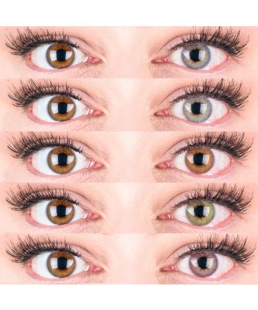 Glamlens Gray Colored Contact Lenses - Monthly Soft Silicone Hydrogel 0.0 Diopters - Includes Contact Lens Case - Buy Online on GoSupps.com