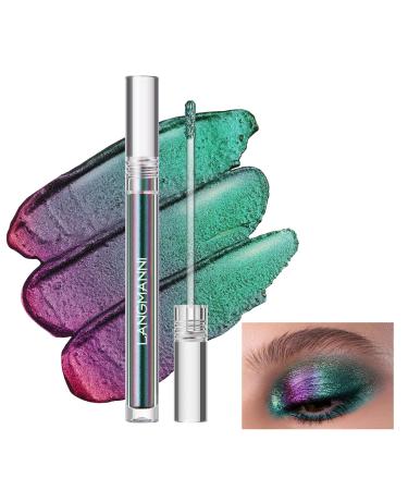 Multichrome Eyeshadow  Intense Color Shifting  Waterproof&Long-Lasting with No Creasing Green Purple Glod Duochrome Eyeshadow  Cruelty Free High Pigment Metallic Shimmer Eyeshadow  Chameleon Glitter Liquid Eyeshadow (gre...