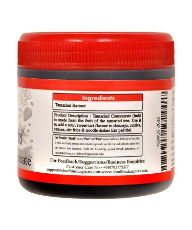 Shudh India Tamarind Paste Concentrate - Sweet & Sour Sauce for Indian Chutney & Thai Curry | All Natural, Vegan & Gluten Free - Buy Online on GoSupps.com