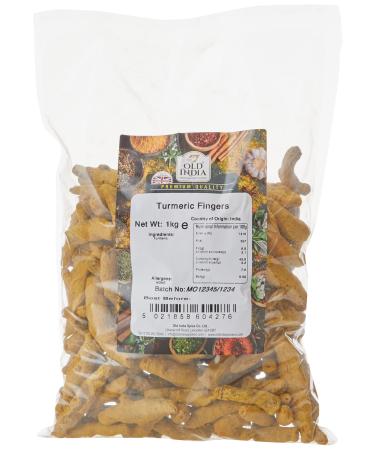 Old India Turmeric Fingers 1kg 1 kg (Pack of 1)