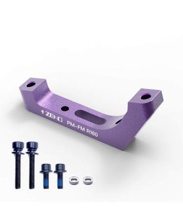 Zeno Rotor Adaptor  Postmount Caliper to Flatmount Frame with 160mm Rotor purple