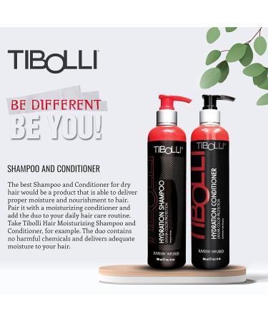 TIBOLLI Hydrating Repairing Shampoo & Conditioner Set - Deep Conditioner for Damaged Hair - Natural Ingredients Gift Set (10.1 Fl Oz + Hair Oil 30ml - Buy Online on GoSupps.com