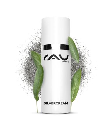 RAU Cosmetics RAU Cosmetics Silver Colloidal Silver Cream Against Impure Skin - With Practical Measuring Nozzle - Silvercream 50 ml for Acne - Anti-Pimple Cream with Zinc and Salicylic Acid (for