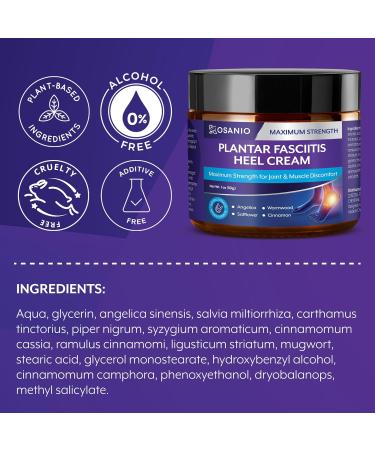 Plantar Fasciitis Relief Cream - Maximum Strength Herbal Formula for Foot Heel Knee and Leg Discomfort - 1oz Natural Concentrate - Buy Online on GoSupps.com