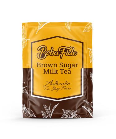BOBA FIDE Brown Sugar Boba Milk Tea Powder, Great for Boba Bubble Milk Tea Kit, Add Tapioca Pearls or Popping Boba Pearls to Create Cafe Style Black Tea Based Bubble Tea at Home (20 Packets)