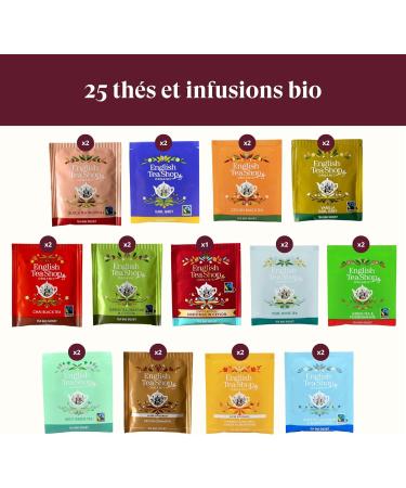 English Tea Shop - Calendrier de l'Avent th biologique 2025-25 sachets d couvrir - Coffret cadeau de No l - cartes blanc - Buy Online on GoSupps.com