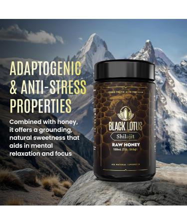 Black Lotus Pure Shilajit Resin Raw Honey Liquid Tincture 150ml 100% Pure Natural Shilajit for Men & Women Amino Acids 175mg Fulvic Acid 85 Ionic Trace Minerals For Immune Support Focus Energy - Buy Online on GoSupps.com