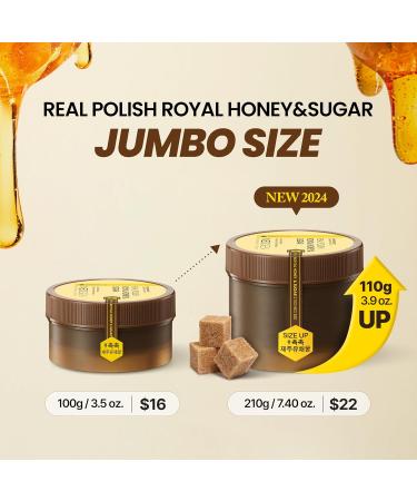 Buy Real Polish Royal Honey & Sugar - Jumbo Size 7.4oz (210g) | Premium Quality for Natural Beauty & Health - Buy Online on GoSupps.com
