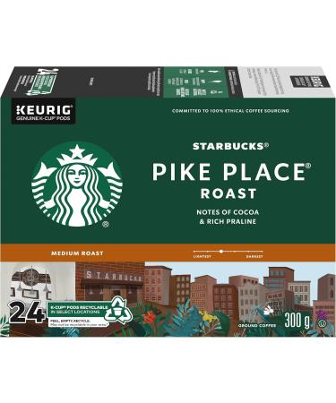 STARBUCKS PIKE PLACE Decaf Roast Medium Roast Ground Coffee K-CUP Pods 24 ct Box & Pike Place Medium Roast K-Cups Single Serve Keurig Compatible Coffee Pods for Keurig Brewers - 24 Capsules - Buy Online on GoSupps.com