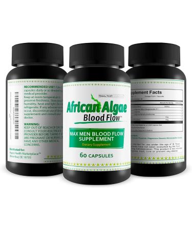 African Algae Blood Flow - Our Best Circulation Supplement - Better Blood Flow Circulation Supplements - Body Circulation Support - Max Men Blood Flow Supplement Pills - Advanced Blood Flow Capsules - Buy Online on GoSupps.com