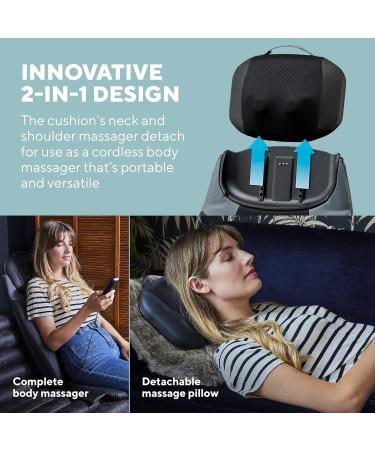 Buy Homedics 2-in-1 Shiatsu Massage Seat & Pillow Back Neck Shoulders & Thighs Relief with Heat Function | International Shipping - Buy Online on GoSupps.com