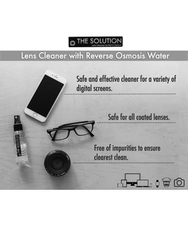 Solution Lens Cleaner Spray | Alcohol-Free 2oz Eyeglass Lens Cleaning Pack 6 with 3 Microfiber Cloths - Buy Online on GoSupps.com