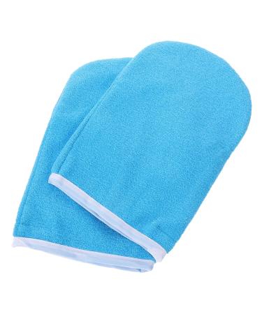 VICASKY 1 paire de cire de paraffine pour soin des mains - R utilisable - Avec des accents blancs tendance - Pour une utilisation professionnelle dans le domaine des cosm tiques Bleu