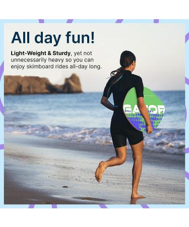 BPS New Zealand 'Gator' Skimboards | Wooden Skim Board for Kids and Adults | Colored EVA Grip Pad | High Gloss Clear Coat | 3 Sizes Available | Green 40 Inch - Buy Online on GoSupps.com