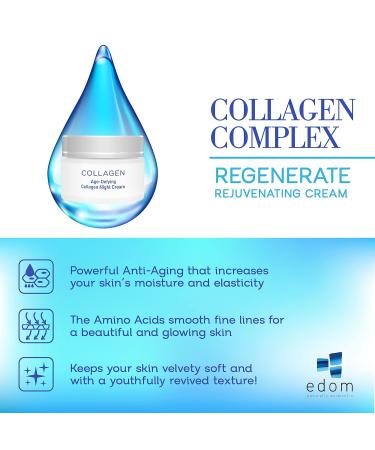 Edom Perfect Collagen Age-Defying Night Moisturizer Cream - For All Skin Types - 1.7 fl. oz - International Shipping Available - Buy Online on GoSupps.com