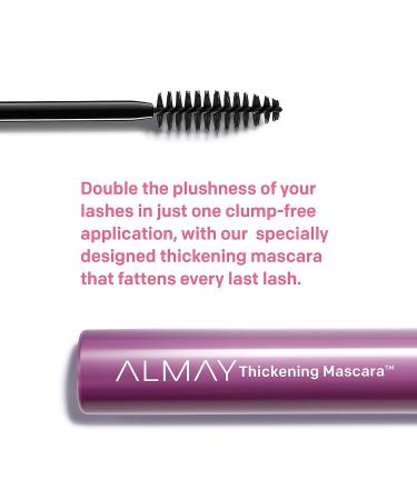 Almay Waterproof Mascara - Thickening Volume & Length, Ophthalmologist Tested, Fragrance-Free, Hypoallergenic - Black 0.26 Oz - Buy Online on GoSupps.com