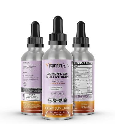 Vitaminally Women's 50+ Multivitamin Liposomal Liquid Drops - Non-GMO, Gluten Free | Supports Overall Health & Metabolism | 3 FL Oz - Buy Online on GoSupps.com