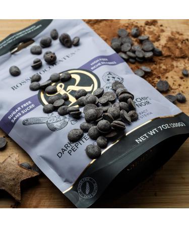 Ross Chocolates Chocolate Baking Chips No Sugar Added (Dark Chocolate) - Sugar Free Chocolate Chips: Perfect for Keto Diets and Zero Sugar Treats. - Buy Online on GoSupps.com